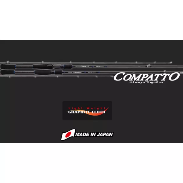 Graphiteleader Compatto GCMS-745ML R-Fast 2,24m 20gr Canne à pêche spinning 5 sections