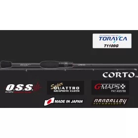   Graphiteleader Super Corto 17 GSRCS-612L-T EX Fast 1,85m 0,3-4gr 2 Részes Canne à pêche