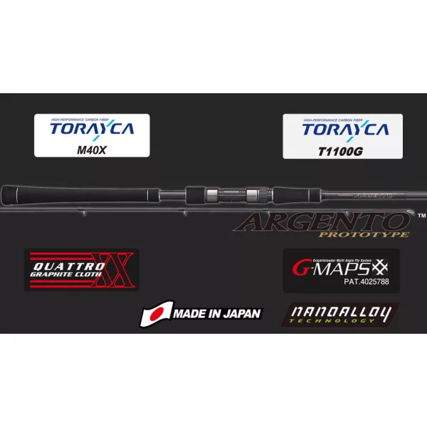 Graphiteleader Argento Prototype GLAPS-902LML 2,74m Fast 28gr Canne Spinning 2 Brins