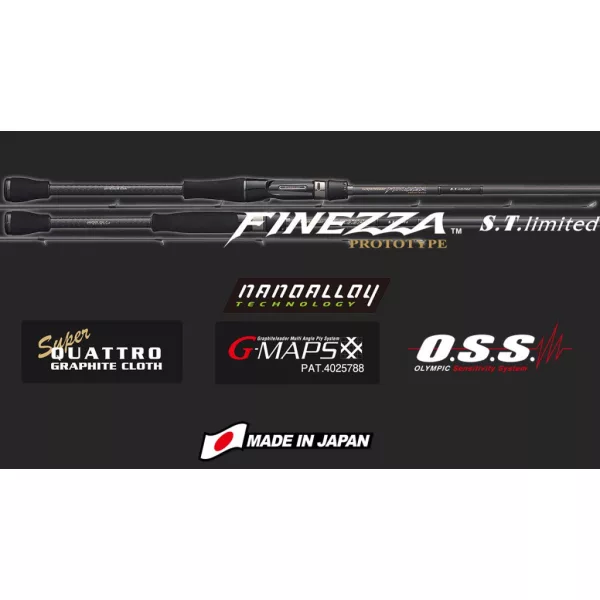 Graphiteleader Finezza Prototype ST Limited 20GFINPC-742ML-T Fast 2,26m 3-15gr Canne à lancer en 2 brins