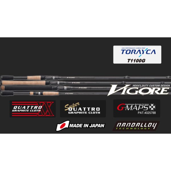 Graphiteleader Vigore 20GVIGS-610ML R-Fast 2,08m 1/16-3/8oz Canne à pêche spinning 1 pièce