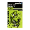 Matrix Snap Link Swivels Agrafe d'émerillon 12 10 pièces