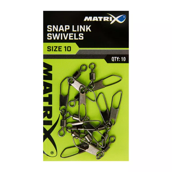 Matrix Snap Link Swivels Agrafe d'émerillon 12 10 pièces
