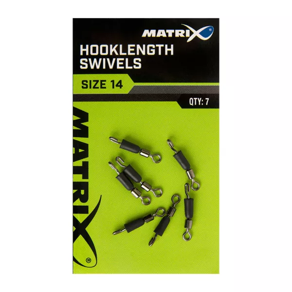 Matrix Hooklength Swivels 18 Émerillons à agrafe 7 pièces