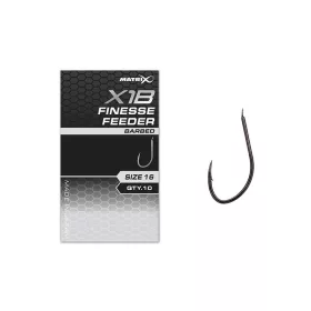   Matrix X1B Finesse Feeder 16 Barbed Hameçon à Palette et Ardillon 10pcs