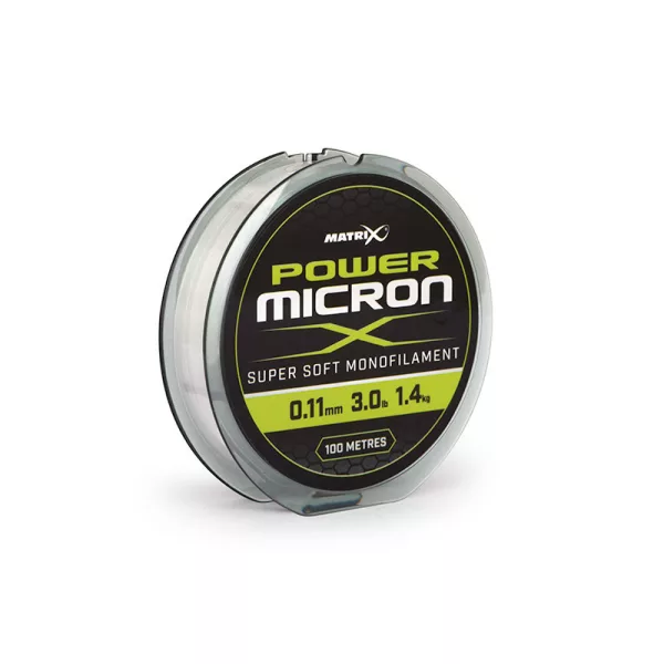 Matrix Power Micron X 0.11mm - 3.0lb 100m Fil monofilament