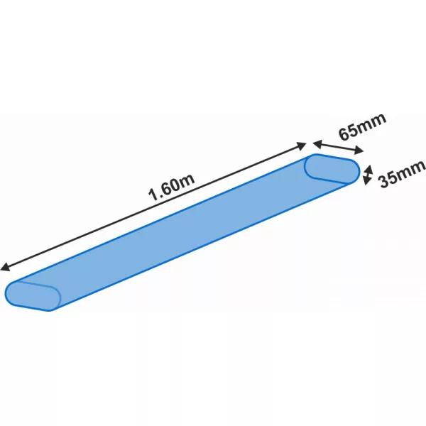 Tube porte-canne ovale Garbolino 1,6m x 35x65mm
