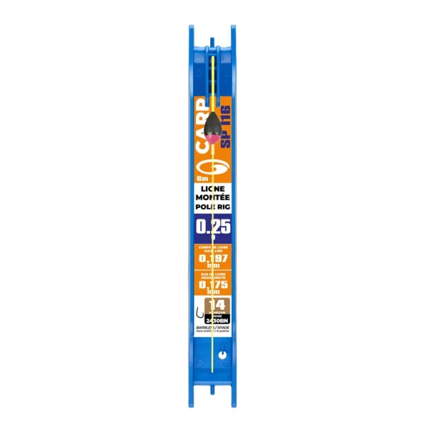 Garbolino Competition Pole Rigs SP I16 Montage de ligne prêt pour canne au coup 0,25gr