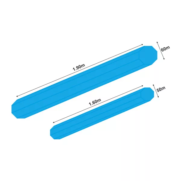GARBOLINO TUBE PROTECTION OCTOGONAL ANTI-UV Tube de transport 1,90m x 60mm