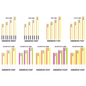   Garbolino Flotteurs Compétition Series SP Fiber Antenna Kit 1,20mm 8 pièces - Rouge et Jaune en 4 tailles