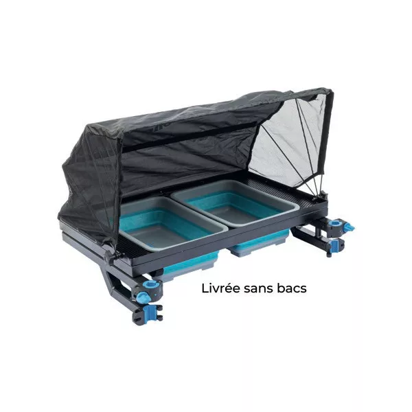 Plateau latéral GARBOLINO MULTIGRIP avec parasol et boîte de rangement, sans pieds 60x50cm D25/30/36 - Plateau latéral