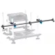 Garbolino Barre de Bourriche Multigrip Ouverte Compacte pour 3 bourriches