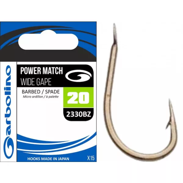 Garbolino 2330BZ 12 hameçon / POWER MATCH / WIDE GAPE