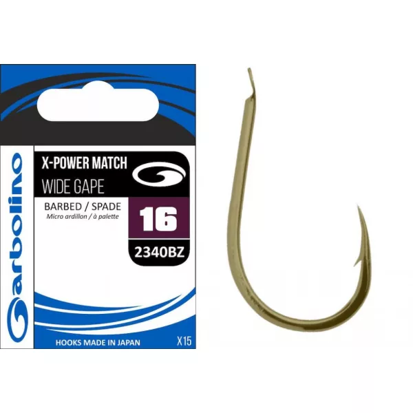 Garbolino 2340BZ hameçon taille 08 / X-POWER MATCH / WIDE GAPE