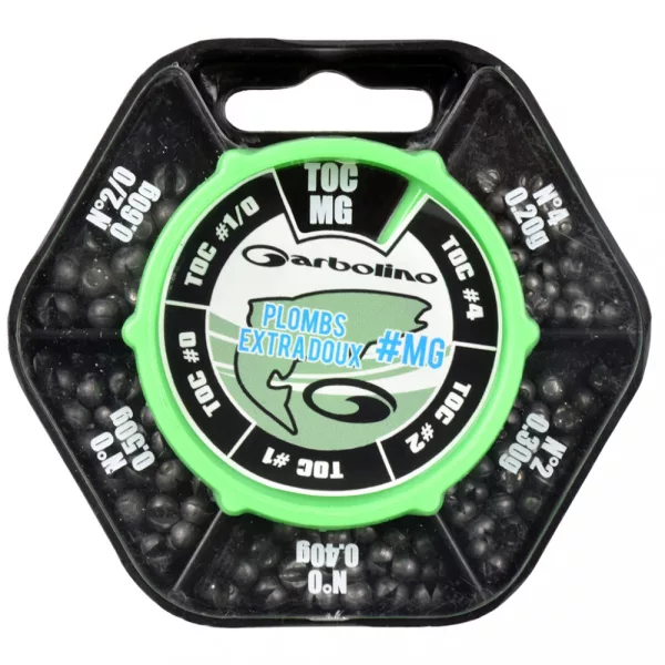 Garbolino - EXTRA SOFT TROUT LEAD DISPENSER BOX 5 cases - Plombs - Kit de plombs - Plomb de chevrotine truite