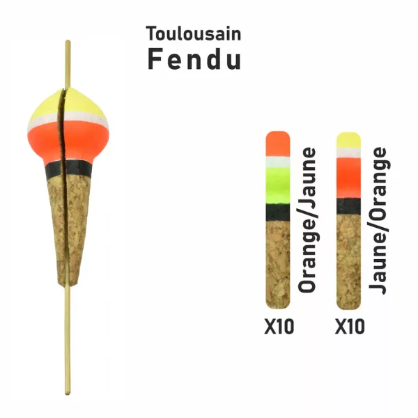 Garbolino - STREAMLINE TROUT FLOAT X20 - SPLITTED TOULOUSAIN FLOAT - Flotteurs - Flotteur à truite