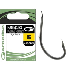   Garbolino - STREAMLINE TROUT HOOKS 4130BN - Hameçon offset de pêche au lancer - Hameçon truite - Hameçon barbelé, Hameçon à palette