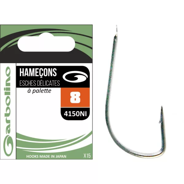 Garbolino - STREAMLINE TROUT HOOKS 4150NI - Hameçon offset de pêche au lancer - Hameçon truite - Hameçon barbelé, Hameçon à palette