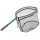 Garbolino - RAQUETTE FIXED HANDLE/RACQUET + MAGNET - Manche d'épuisette avec filet - Épuisette spinning - Filet d'épuisette à truite