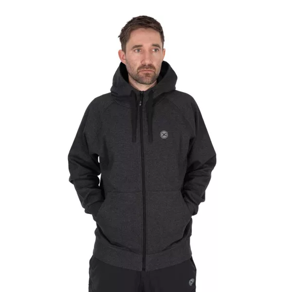 Matrix Charcoal Marl Zip Hoody Pull à capuche 3XL