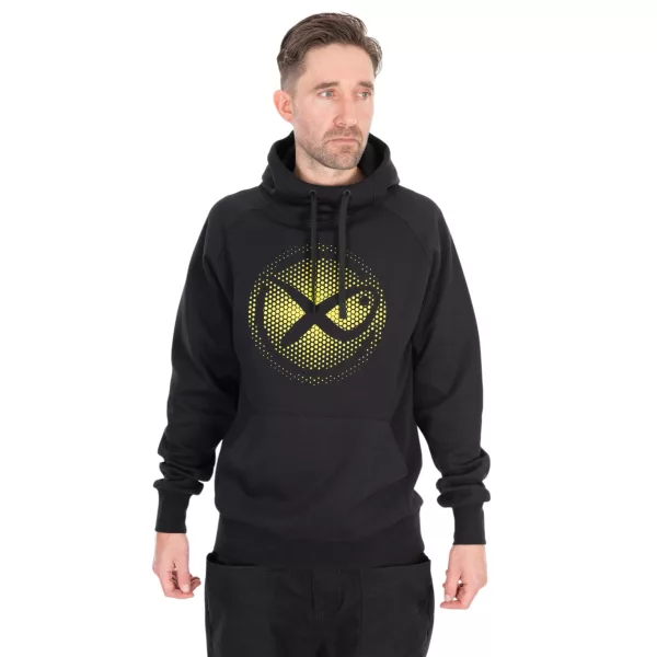 Matrix Large Fade Logo Fekete-Lime Kapucnis Pulóver L