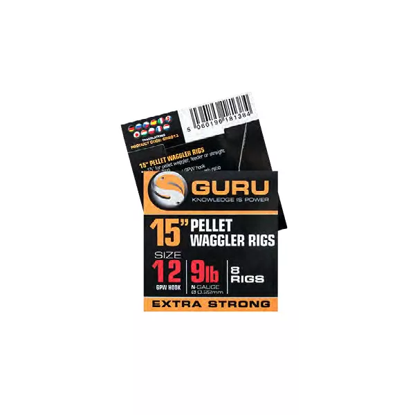Guru Bait Band Ready Rig 15 hameçon pré-monté - 38 cm - 18 GPW - 0,15mm