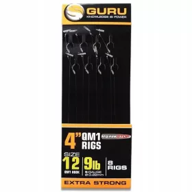   Guru QM1 Speed Stop Ready Rigs 4 hameçons pré-montés - 10 cm - 16 QM1 - 7lb - 0,17mm