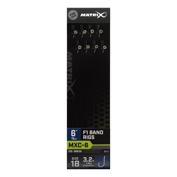 Matrix MXC-6 Hameçon Monté Sans Ardillon À Œillet 18, 1,4kg 15cm, 8 pièces