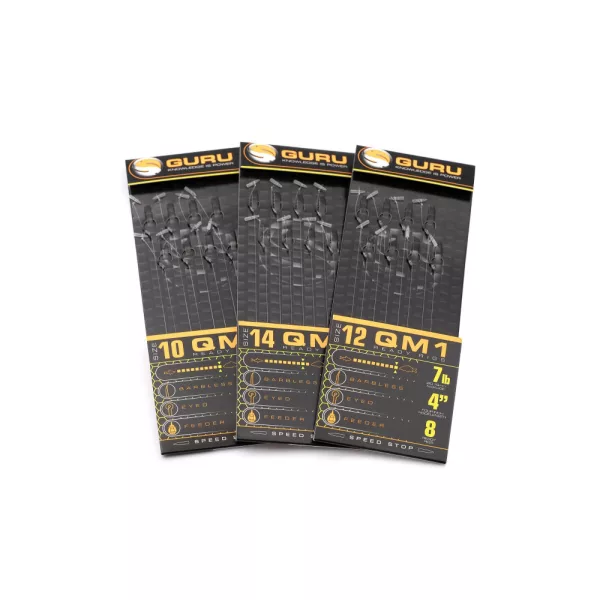 Guru QM1 Speed Stop 14 Hameçon monofilament monté à œillet, sans ardillon 8 pièces