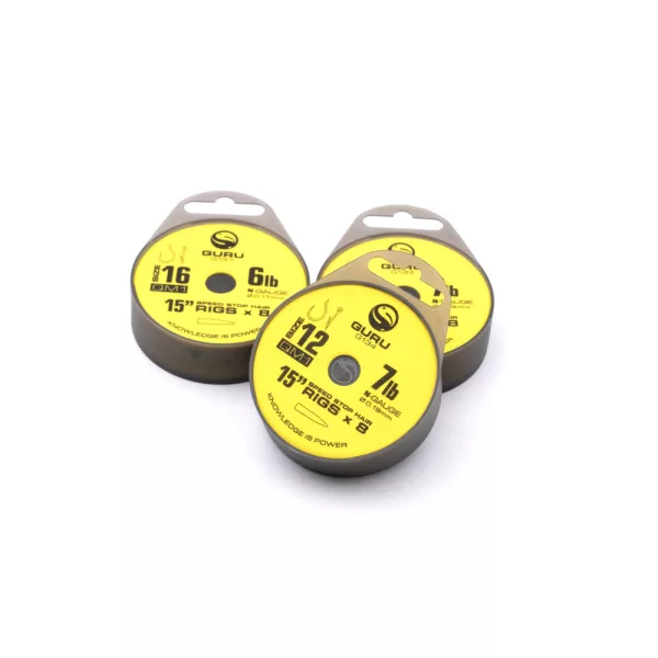 Guru QM1 Speed Stop 15 Hameçon monofilament monté à œillet, sans ardillon 8 pièces