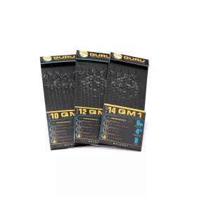   Guru QM1 Bayonet 12 Hameçon monofilament monté à œillet, sans ardillon 8 pièces
