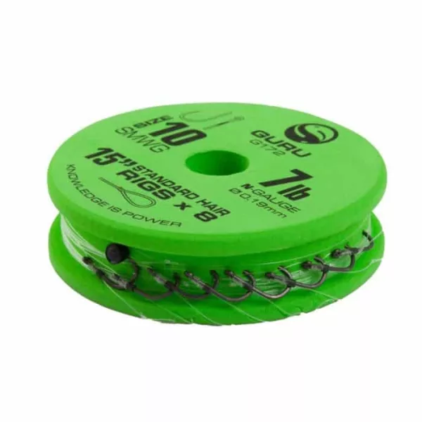 Hameçon pré-monté GURU SUPER MWG STANDARD HAIR READY RIGS 15 Size 18 (0.15mm)