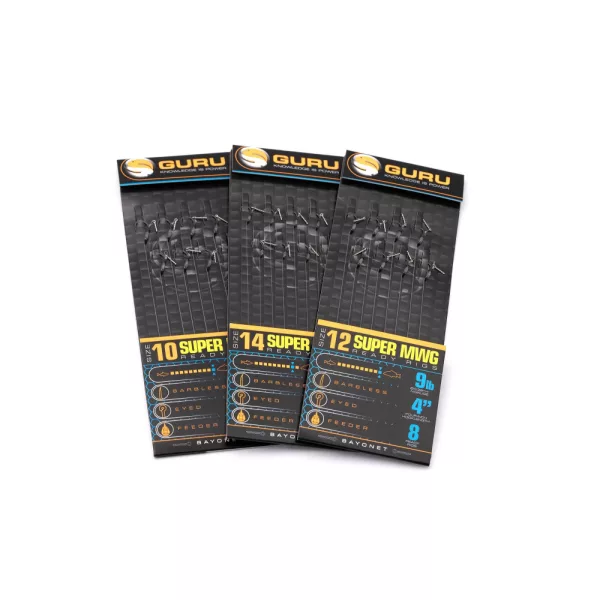 Guru SMWG Bayonet Rig 10 Hameçon monofilament monté à œillet, sans ardillon 8 pièces