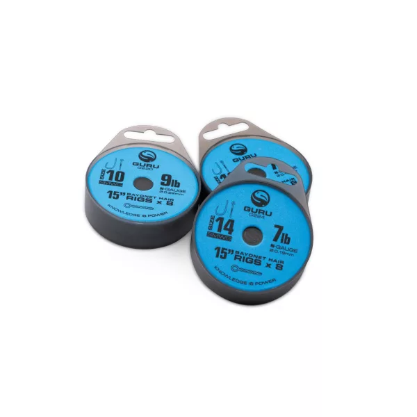 Guru SMWG Bayonet Rig 12 Hameçon monofilament monté à œillet, sans ardillon 8 pièces
