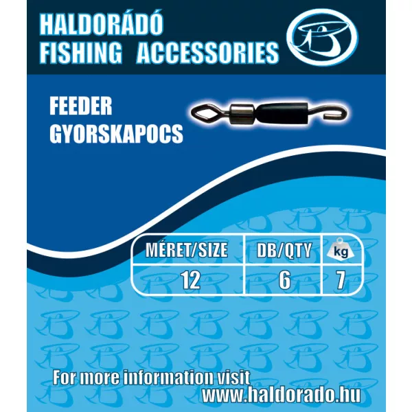 Haldorádó Feeder attache rapide L 9kg 6 pièces