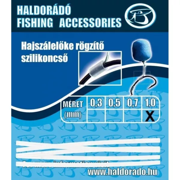 Haldorádó Tube en silicone de fixation de bas de ligne 0,5mm 5pcs