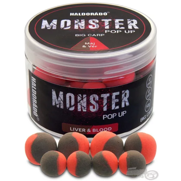 Haldorádó MONSTER Pop Up Big Carp 13, 17 mm - Foie & Sang