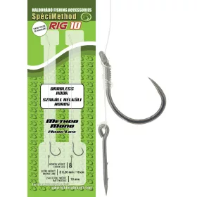   Haldorádó SpéciMethod Rig10 Mono 8 Hameçon pré-monté en monofilament sans ardillon à œillet