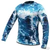 Haldorádó T-shirt d'été à manches longues Camou Blue XS