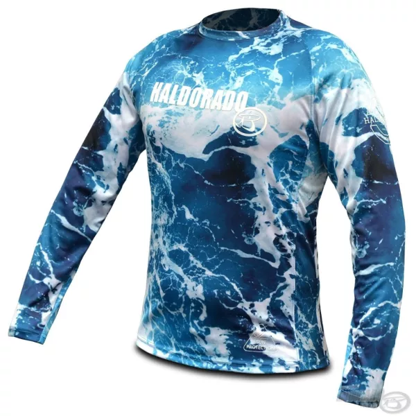 Haldorádó T-shirt d'été à manches longues Camou Blue XS