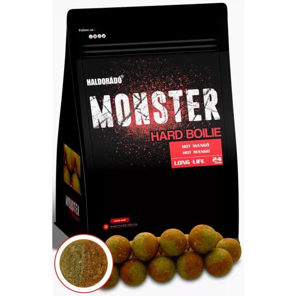Haldorádó Monster Hard Boilie Hot Mangue 700gr 24mm Bouillette