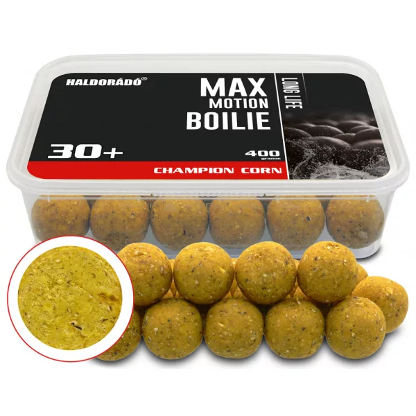 Haldorádó Max Motion Bouillette Longue Durée Champion Corn 400gr 30mm Bouillette