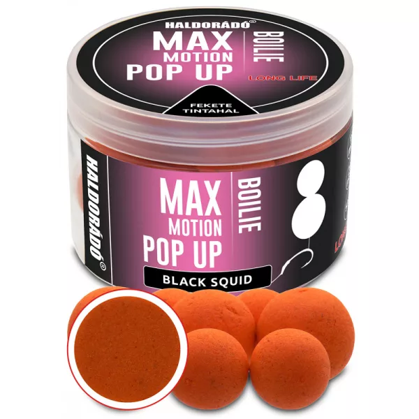 Haldorádó Max Motion Boilie Pop Up Calmar Noir 50gr 16-20mm Bouillette