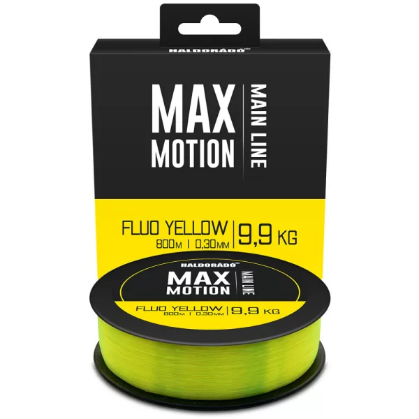 Haldorádó Max Motion 0,30mm 800m Fil principal monofilament - Jaune Fluo