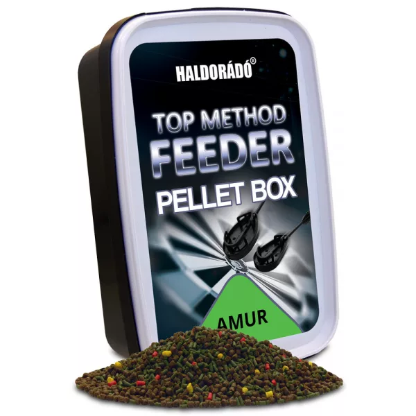 Haldorádó Boîte de pellets Top Method Feeder Amur 400gr 1-2mm