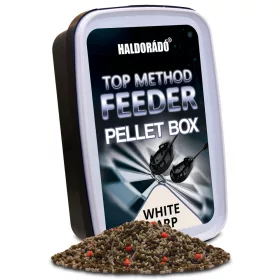   Haldorádó Boîte de pellets Top Method Feeder White Carp 400gr 1-2mm
