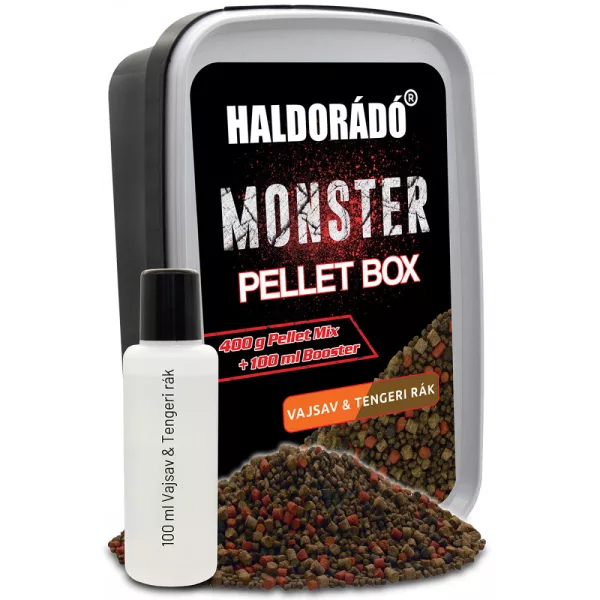 Haldorádó Monster Acide Butyrique-Crevette Marine 400gr 2-3-4mm Boîte de pellets