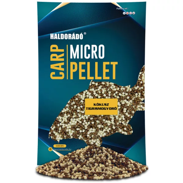Haldorádó Carp Micro Pellet Noix de Coco-Noix Tigrée 600gr 3mm Pellet d'amorçage