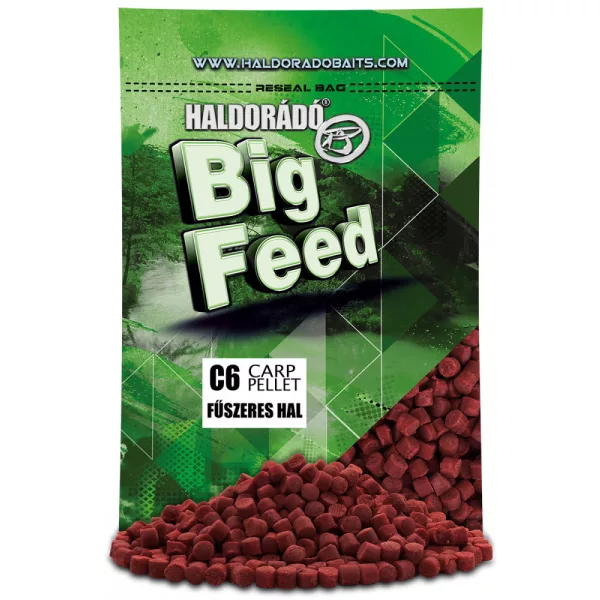 Haldorádó Big Feed C6 Pellet Poisson Épicé 700gr 6mm Pellet d'amorçage