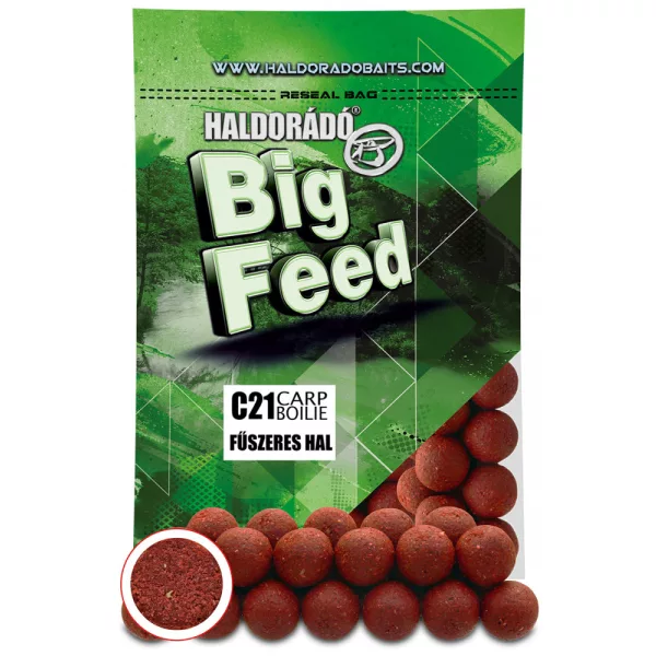 Haldorádó Big Feed C21 Boilie Poisson Épicé 700gr 24mm Bouillette